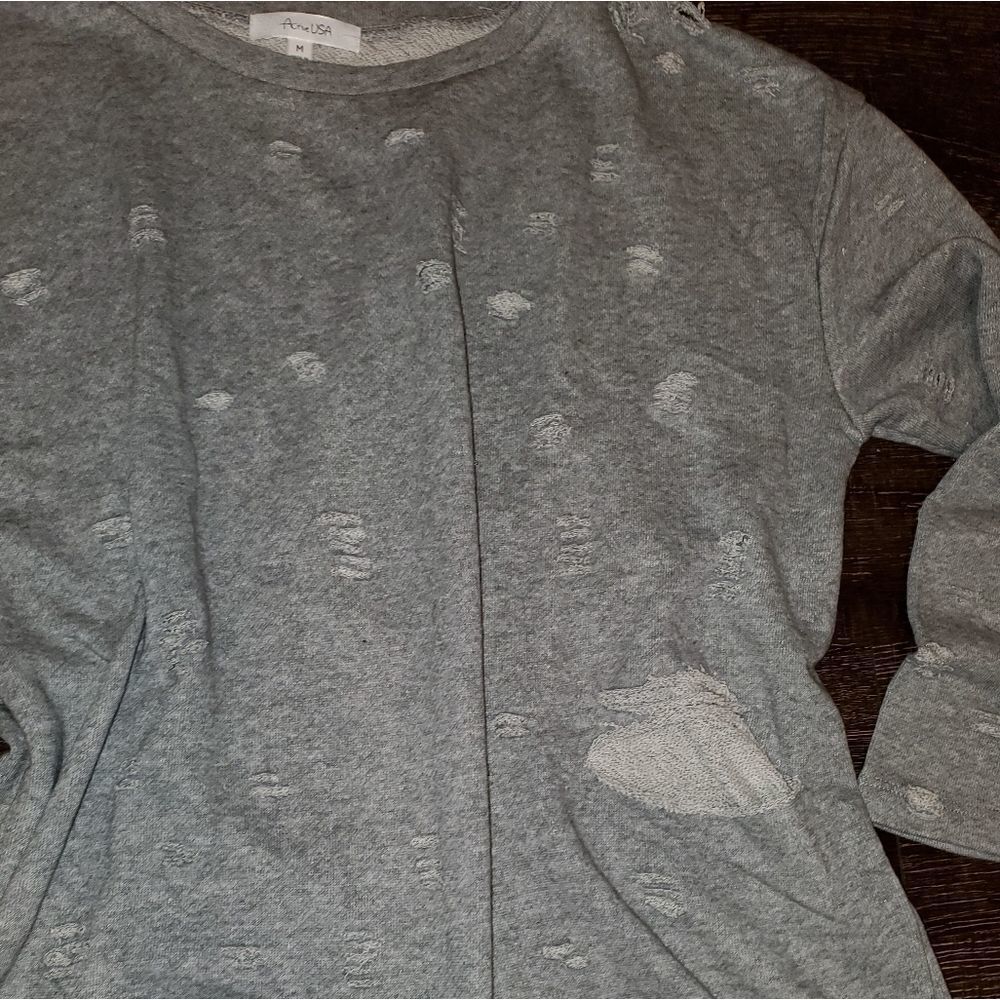 Distressed Sweatshirt dress/tunic  - Picture 7 of 8